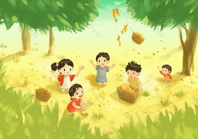 森林儿童插画手绘背景,插画/手绘图,插画/手绘图库,插画/手绘图下载,插画/手绘